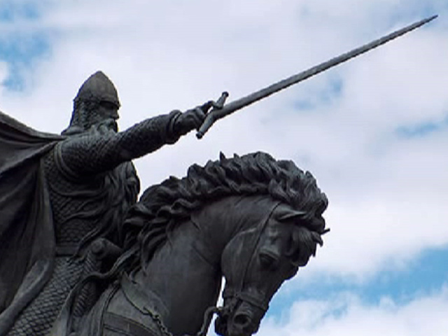 Estatua de la Ciudad de Burgos del Cid Campeador montado en Babieca 