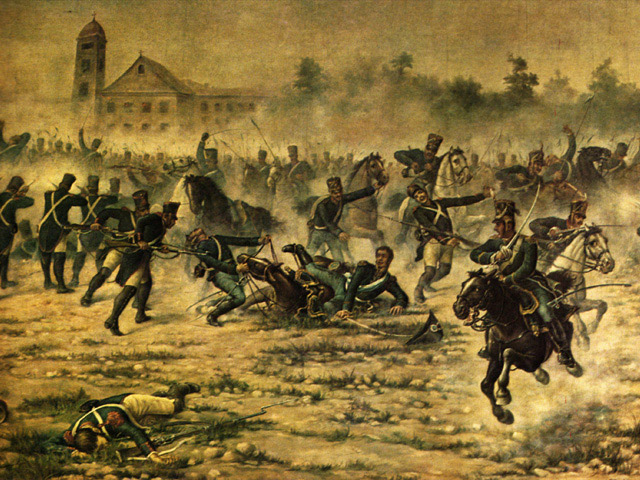 Batalla de San Lorenzo 1813 a orillas del Paraná. 