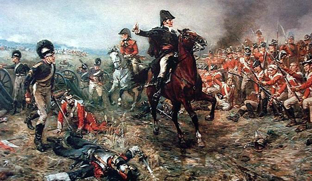 El Duque de Wellington en Waterloo 1815