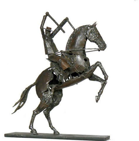 Escultura de caballo Rejoneando