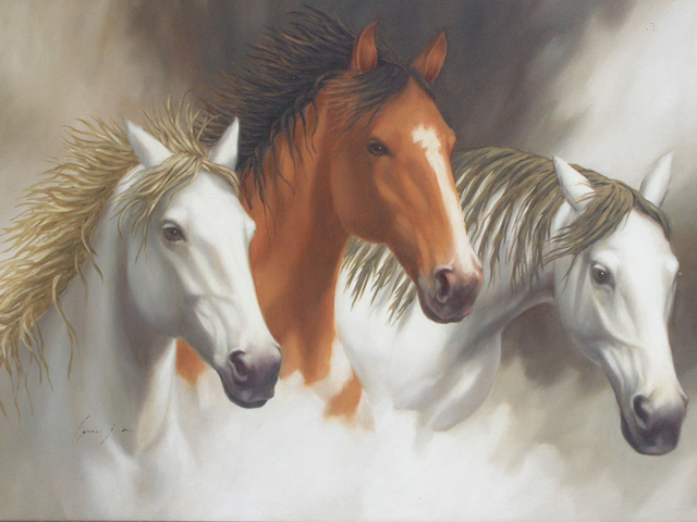 Pinturas de caballos.