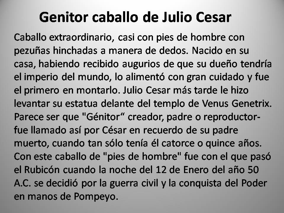Genitor Caballo de Julio César