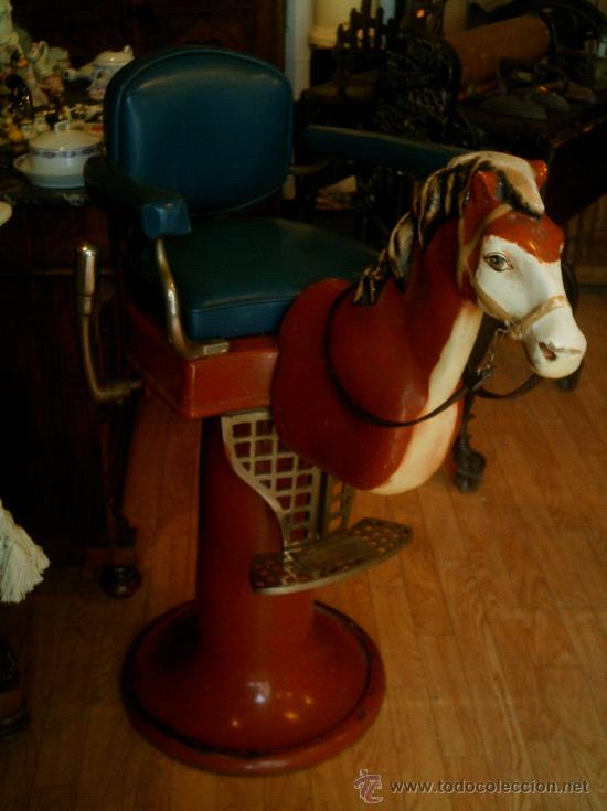 sillón de peluqueria infantil con caballo