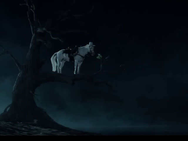  Silver el caballo blanco del heroe justiciero enmascarado El Llanero Solitario en la película del 2013